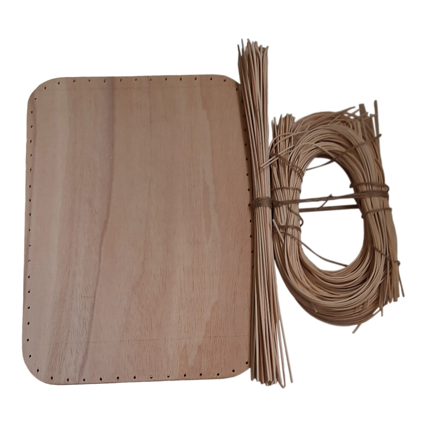 Peddigrohr Korbflechtset 2 Böden abgerundete Eckenl 15*25cm und 29*41cm