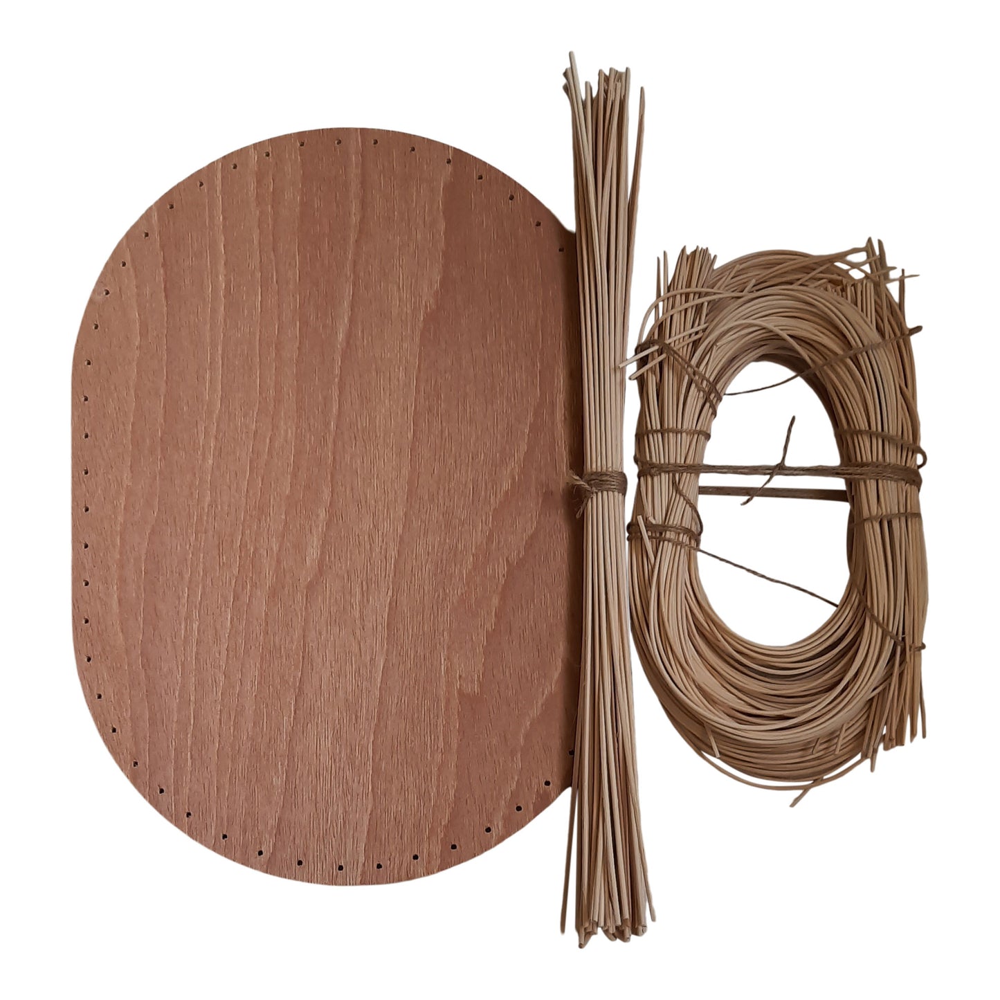 Peddigrohr Korbflechtset 2 Böden Oval 15*25cm und 29*41cm