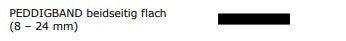 Peddigband Flach 8mm- 24mm 500gr.
