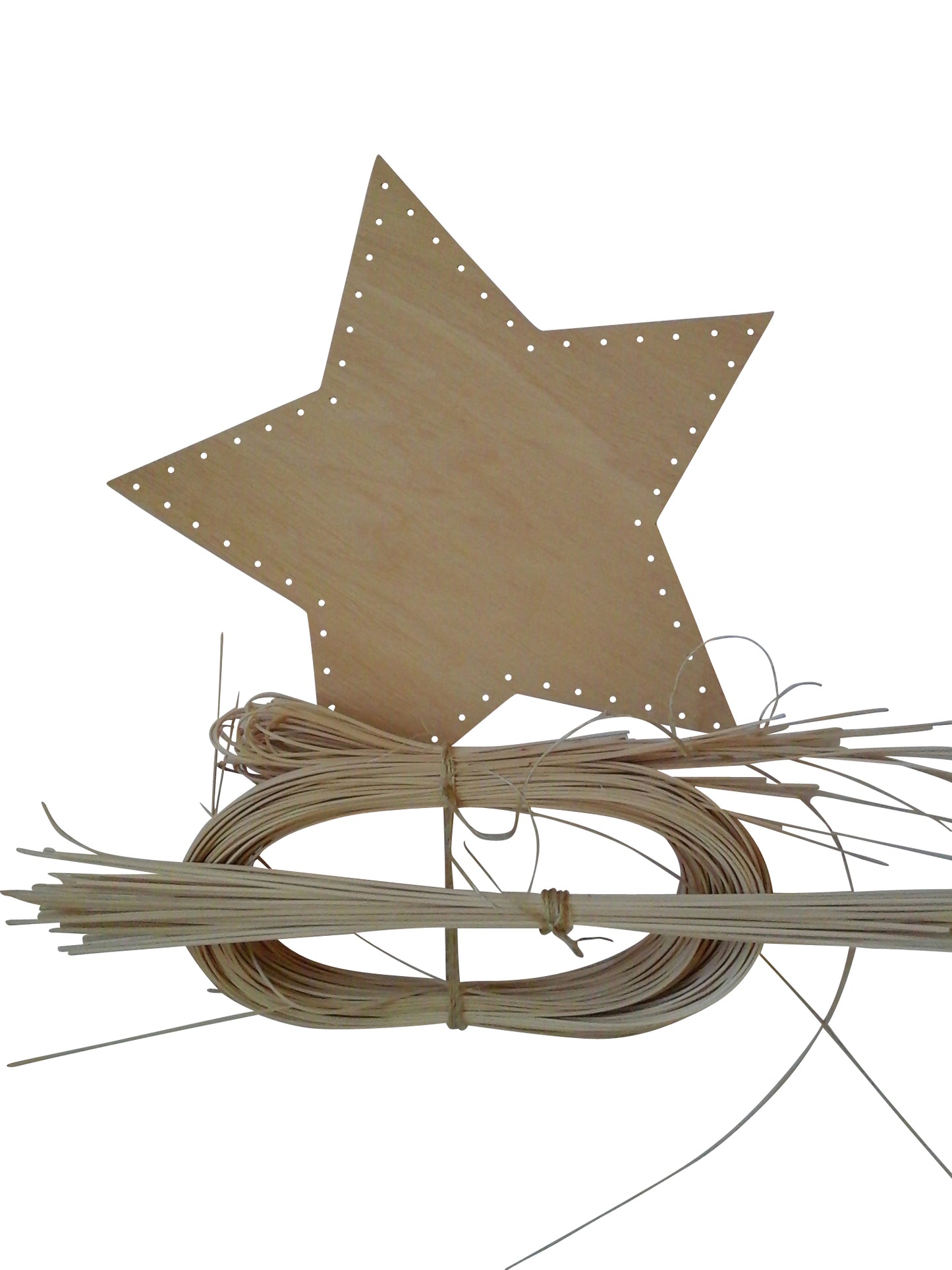 Peddigrohr Korbflechtset 3 Böden 1 Herz und 2 Sterne