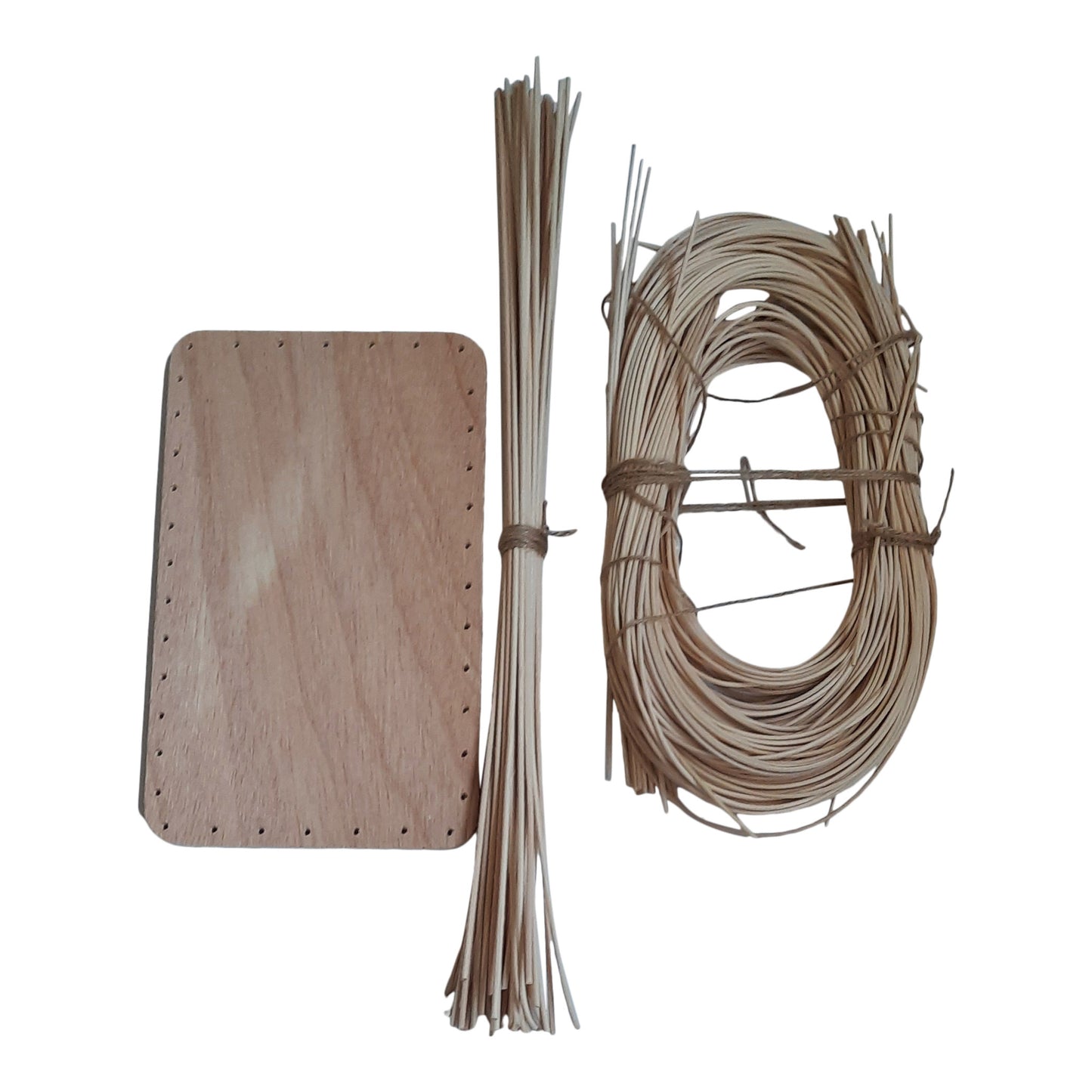 Peddigrohr Korbflechtset 2 Böden abgerundete Eckenl 15*25cm und 29*41cm