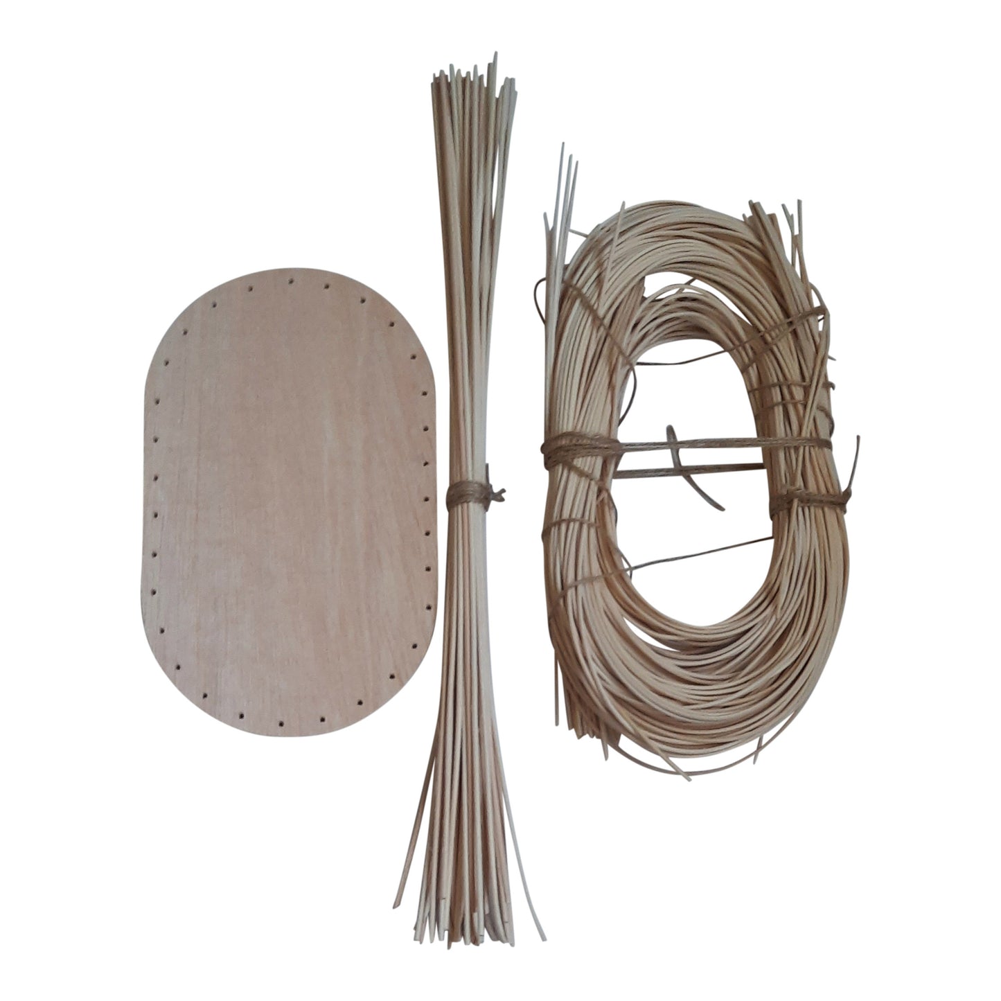 Peddigrohr Korbflechtset 2 Böden Oval 15*25cm und 29*41cm