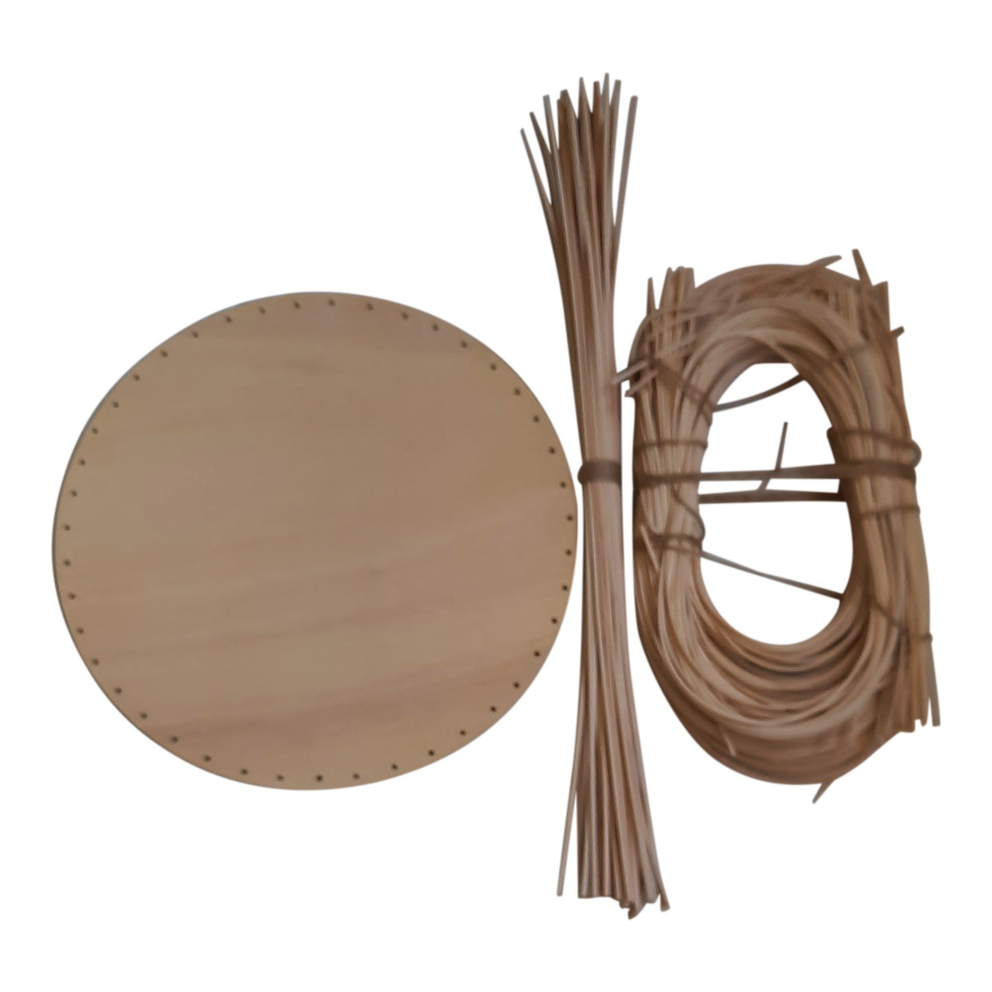 Peddigrohr Korbflechtset 3*Runde Böden10cm, 18cm, 25cm